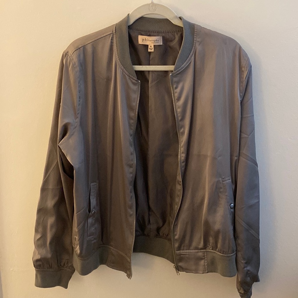 Grey Bomber Jacket